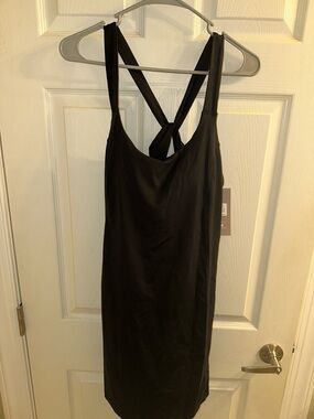 Avia Black Mini Dress with Crisscross Back